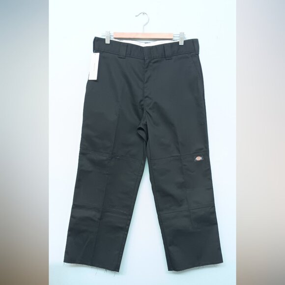 NWT Dickies Men's Loose Fit Double Knee Straight Leg Twill Pants Black 32x27 - Picture 3 of 11